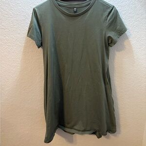 Uniqlo Short Sleeve Tshirt Dress in Army Green